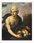 A Young Man with a Basket of Fruit (Personification of 'Summer') by Bartolome Esteban Murillo